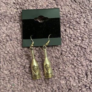 Wine bottle earrings